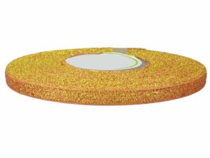 Wstążka tasiemka brokatowa 6mm pomarańczowa