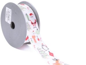 Wstążka Tkana Świąteczna Rysunkowa