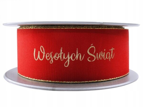 Wstążka Tkana Wesołych Świąt