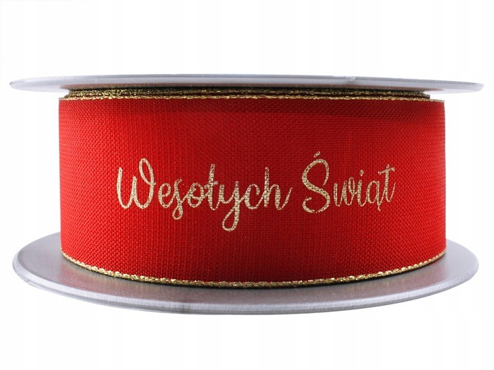 Wstążka Tkana Wesołych Świąt