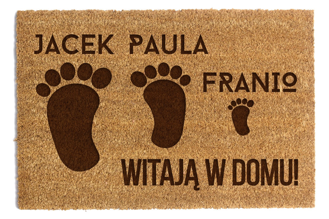 Wycieraczka Twój Dowolny Napis Stópki 40x60cm