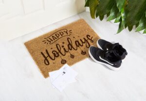 Wycieraczka z kokosa Happy Holidays