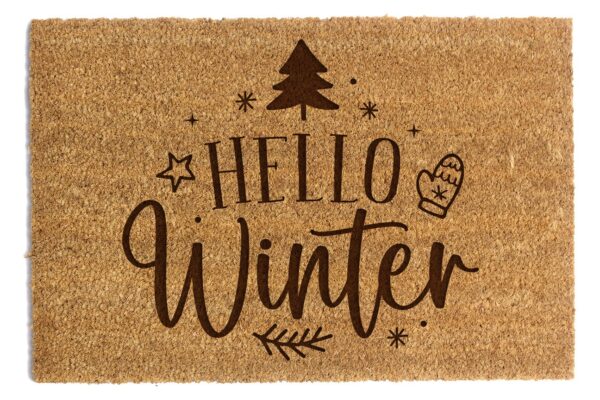 Wycieraczka z kokosa Hello Winter 