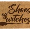 Wycieraczka z kokosa Shoes Off Witches 