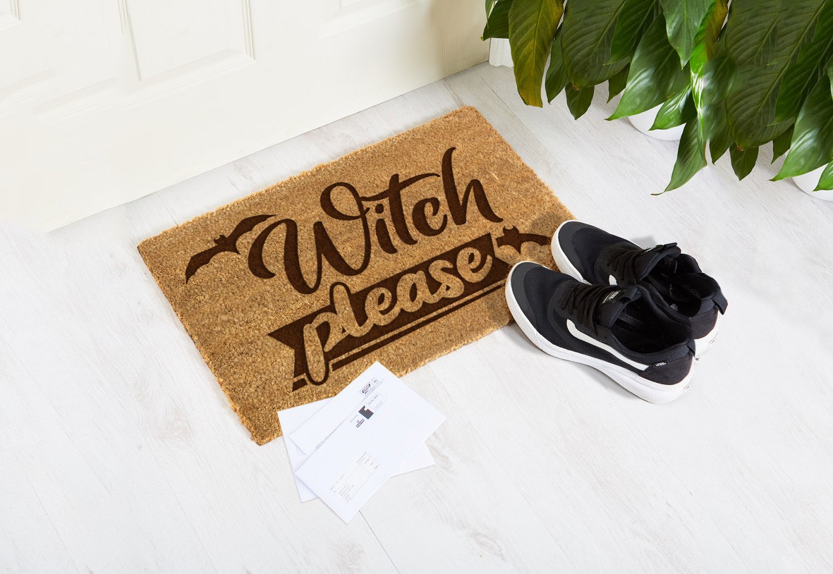 Wycieraczka z kokosa Witch Please 