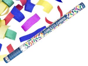 tuba konfetti kolorowe paski 40cm