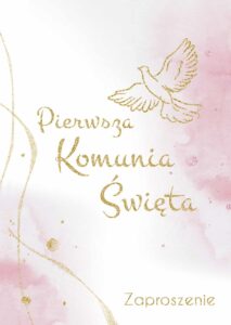 Zaproszenia Komunia Dla Dziewczynki Glamour