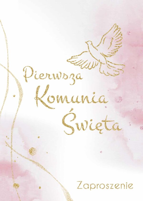 Zaproszenia Komunia Dla Dziewczynki Glamour