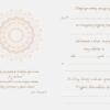 Zaproszenia na Chrzest Mandala, szary papier