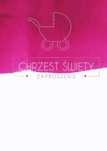 Zaproszenia na Chrzest Święty dla dziewczynki
