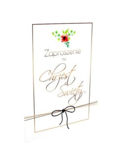 Zaproszenia na Chrzest Święty Rose Gold