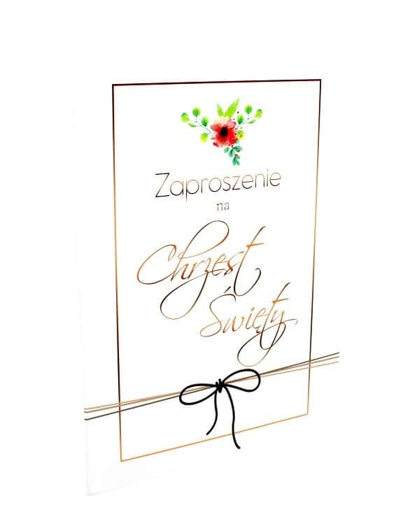 Zaproszenia na Chrzest Święty Rose Gold