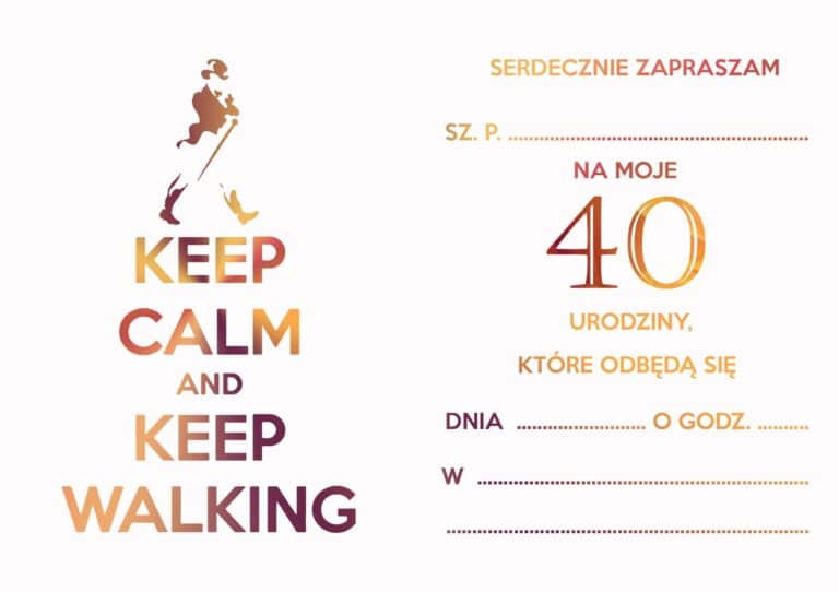 Zaproszenia na urodziny johnnie 40stka