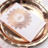Zaproszenie Komunia Święta Białe Rose Gold IHS