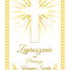 Zaproszenie Komunia Święta Złoty Krzyż
