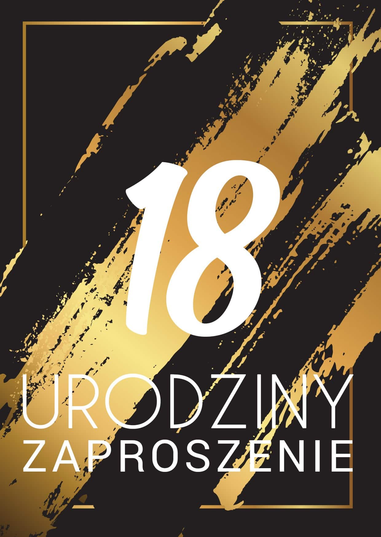 Zaproszenie na 18-stke Gold Blood