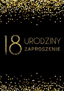 Zaproszenie na 18-stke Gold Confetti