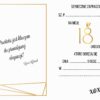 Zaproszenie na 18-stke Gold Geometric
