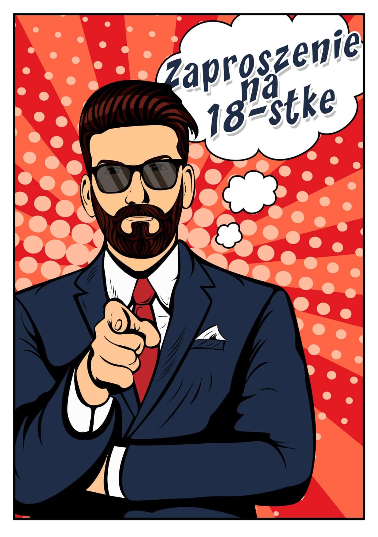 Zaproszenie na 18-stke PopArt On