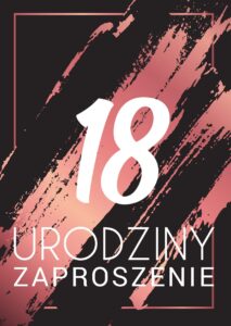 Zaproszenie na 18-stke Rose Gold Blood