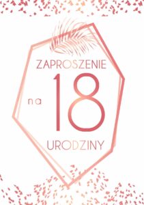 Zaproszenie na 18-stke Rose Gold Luxury