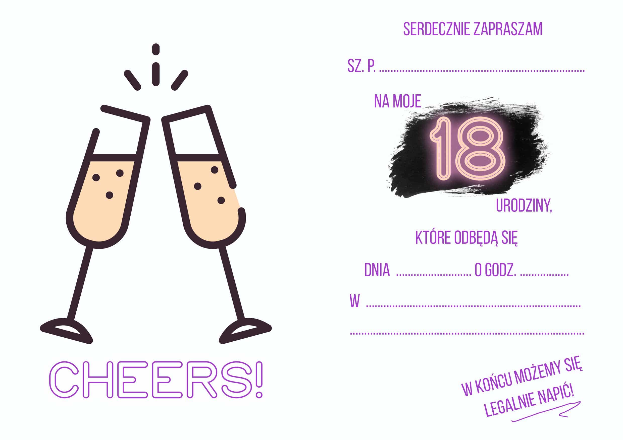 Zaproszenie na 18-stke Unicorn Club