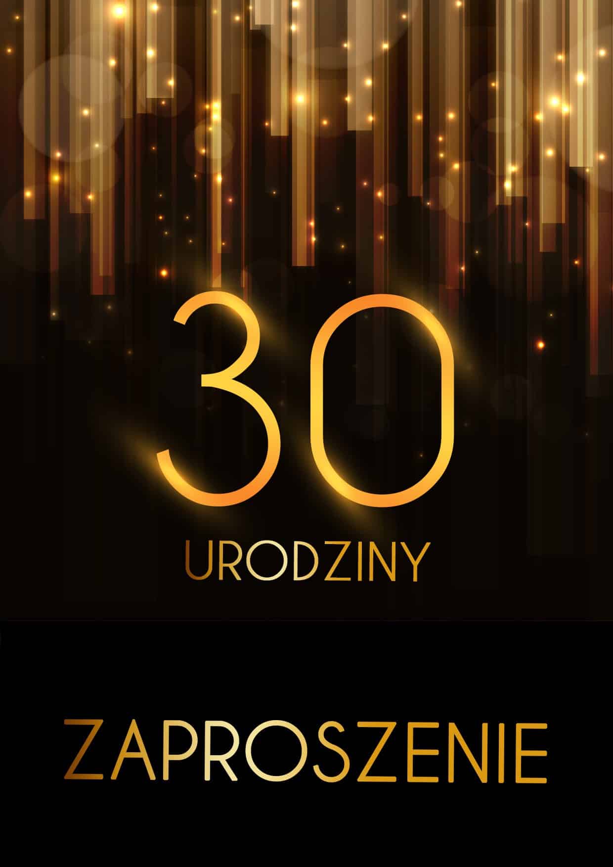 Zaproszenie na 30 urodziny Złota Kurtyna