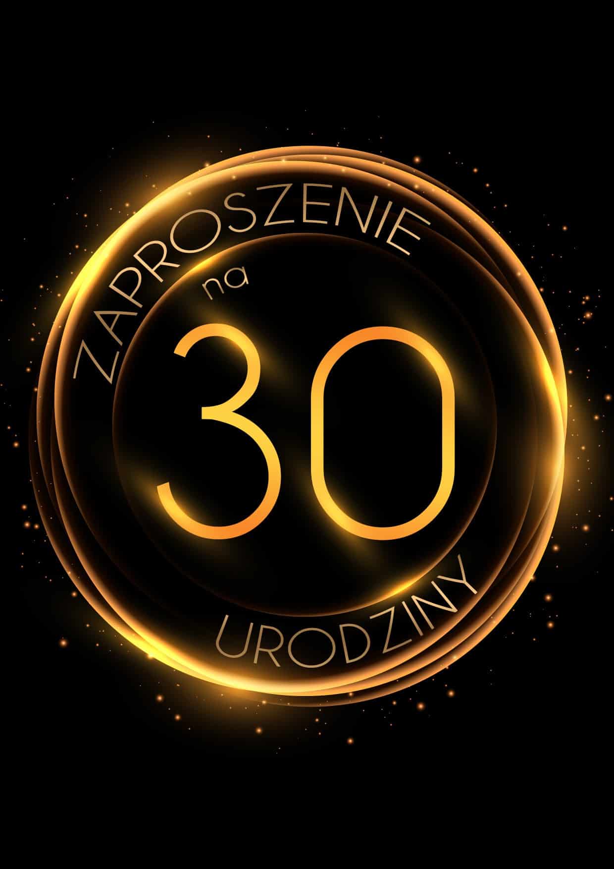 Zaproszenie na 30 urodziny Złoty Glob