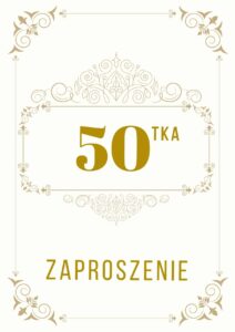 Zaproszenie na 50-te urodziny Gatsby