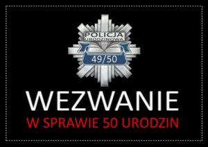 Zaproszenie na 50-tke Policja