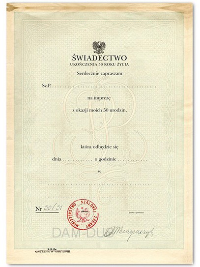 Zaproszenie na 50-tke PRL