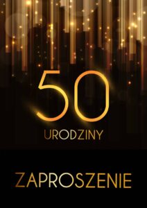 Zaproszenie na 50 urodziny Złota Kurtyna