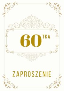 Zaproszenie na 60-te urodziny Gatsby