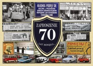 Zaproszenie na 70-tke WZÓR 1 PRL