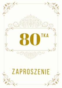 Zaproszenie na 80-te urodziny Gatsby