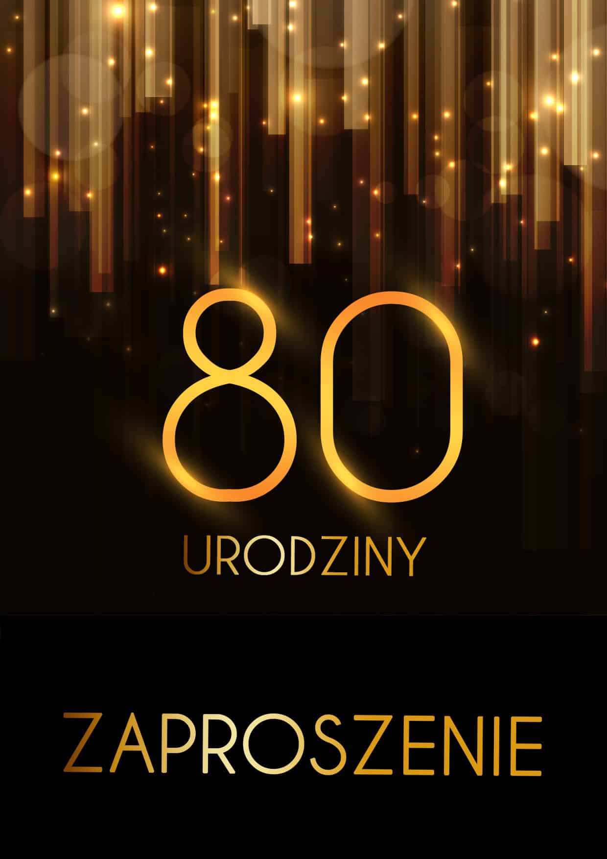 Zaproszenie na 80 urodziny Złota Kurtyna