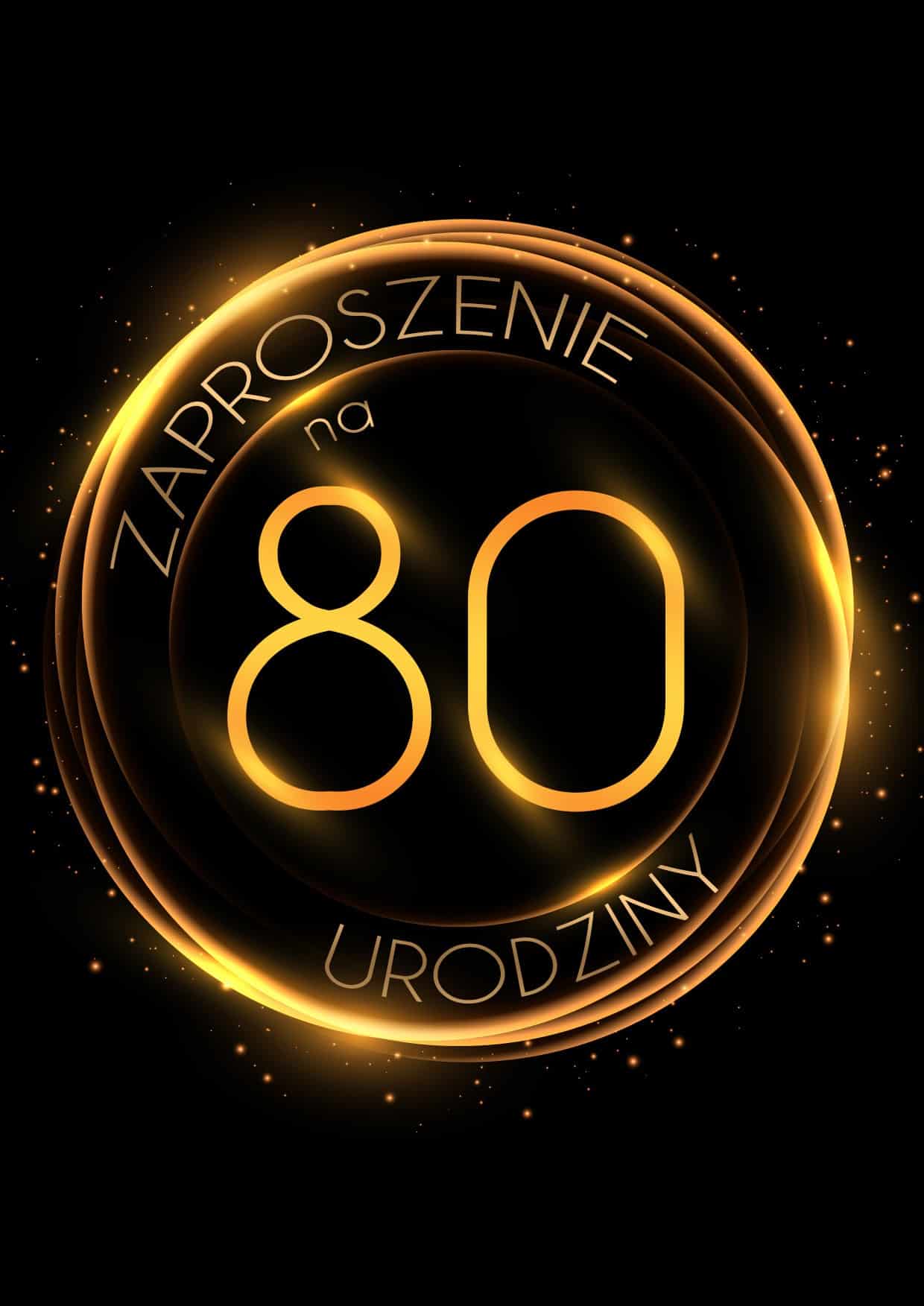 Zaproszenie na 80 urodziny Złoty Glob