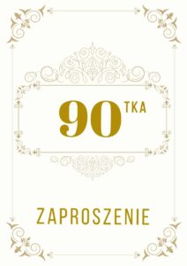 Zaproszenie na 90-te urodziny Gatsby