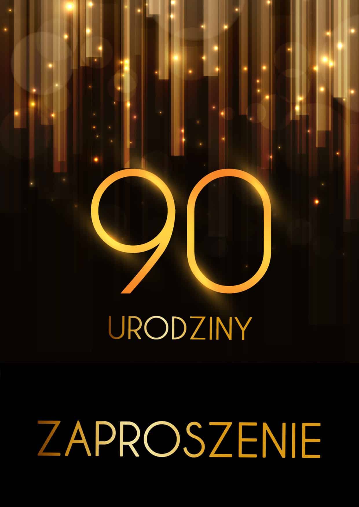 Zaproszenie na 90 urodziny Złota Kurtyna