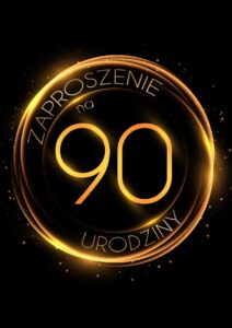 Zaproszenie na 90 urodziny Złoty Glob