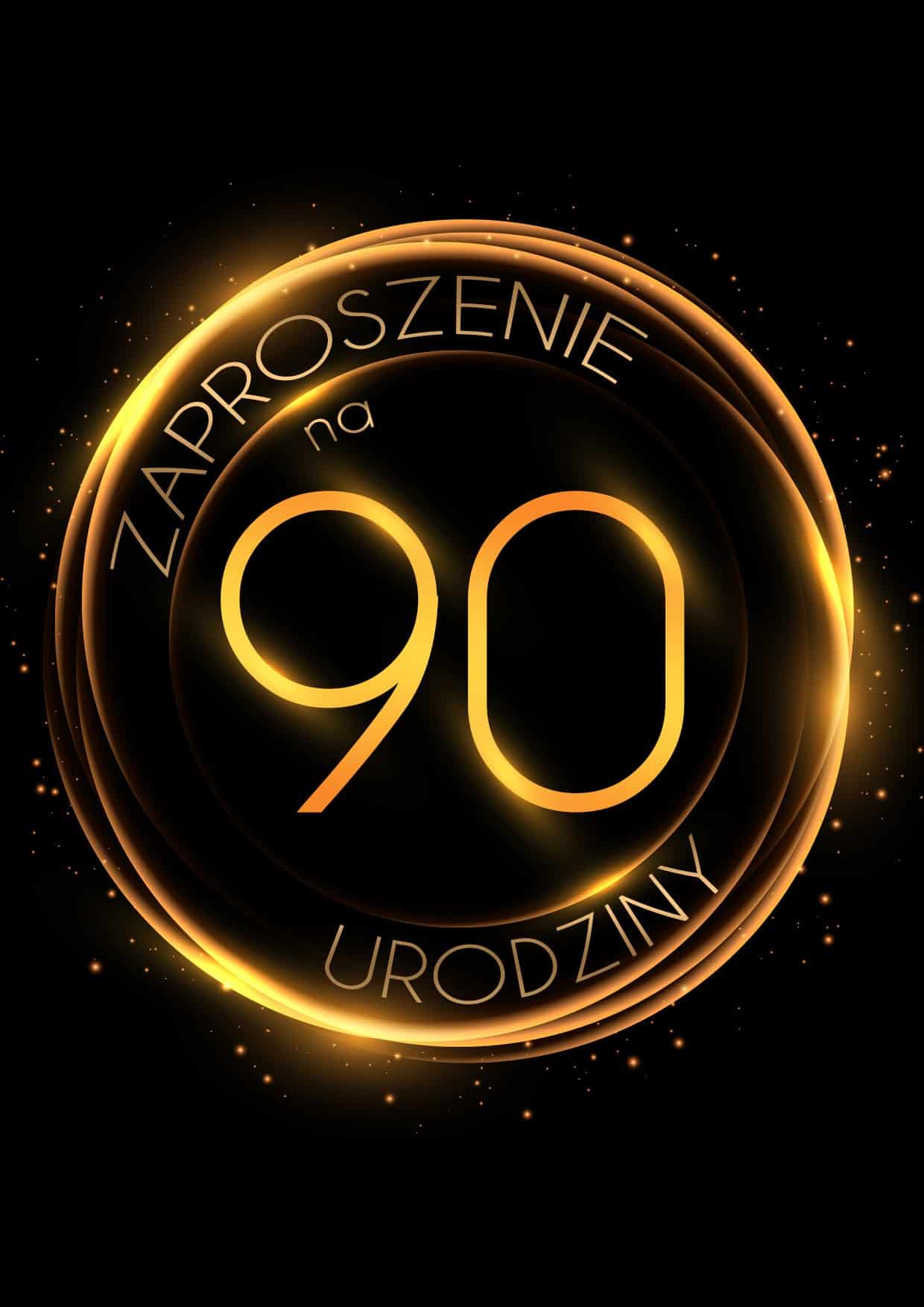 Zaproszenie na 90 urodziny Złoty Glob