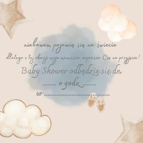 Zaproszenie na Baby Shower Girl