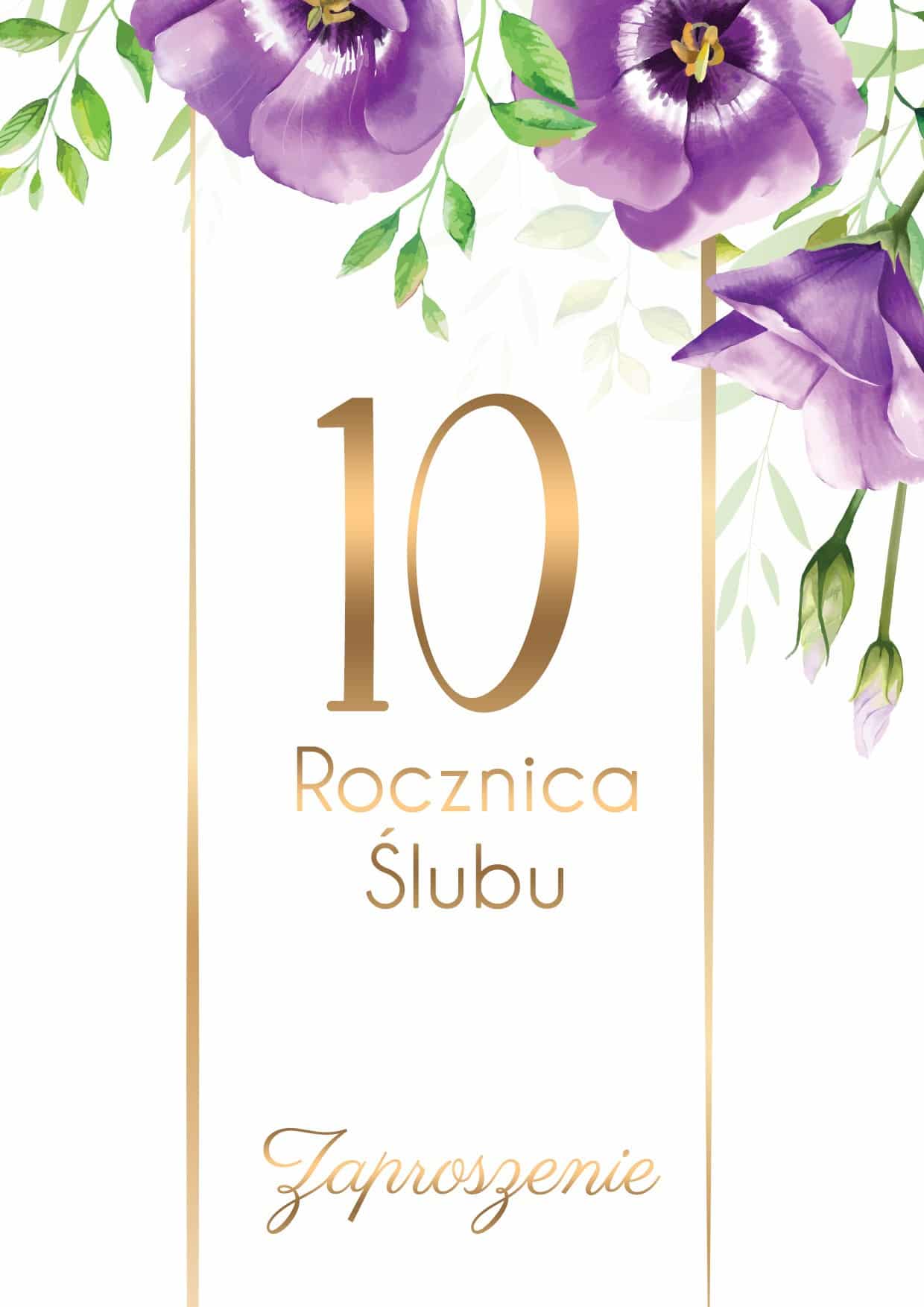 Zaproszenie na rocznicę ślubu Fiołkowe Gody