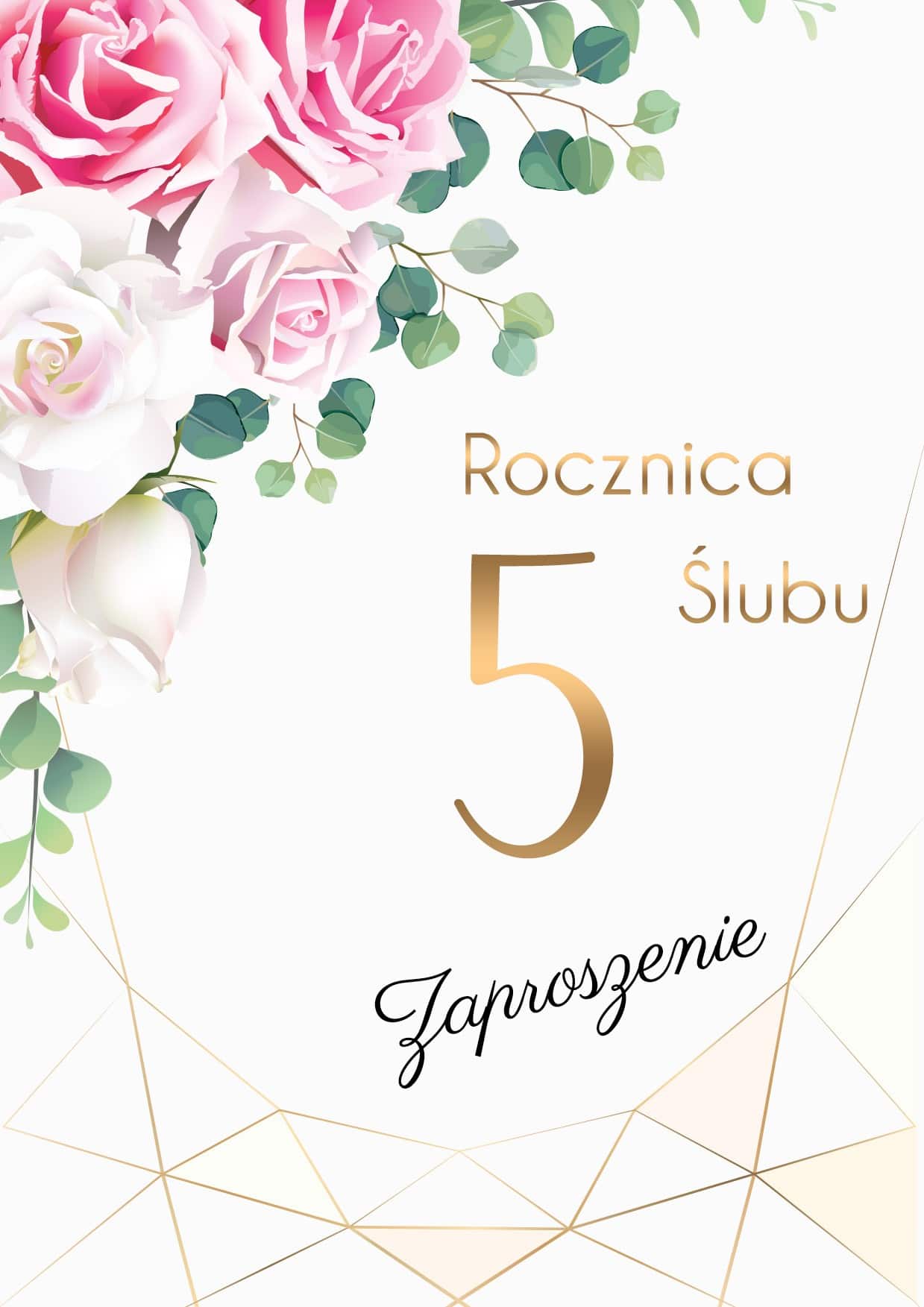 Zaproszenie na rocznicę ślubu Kwiatowe Szaleństwo