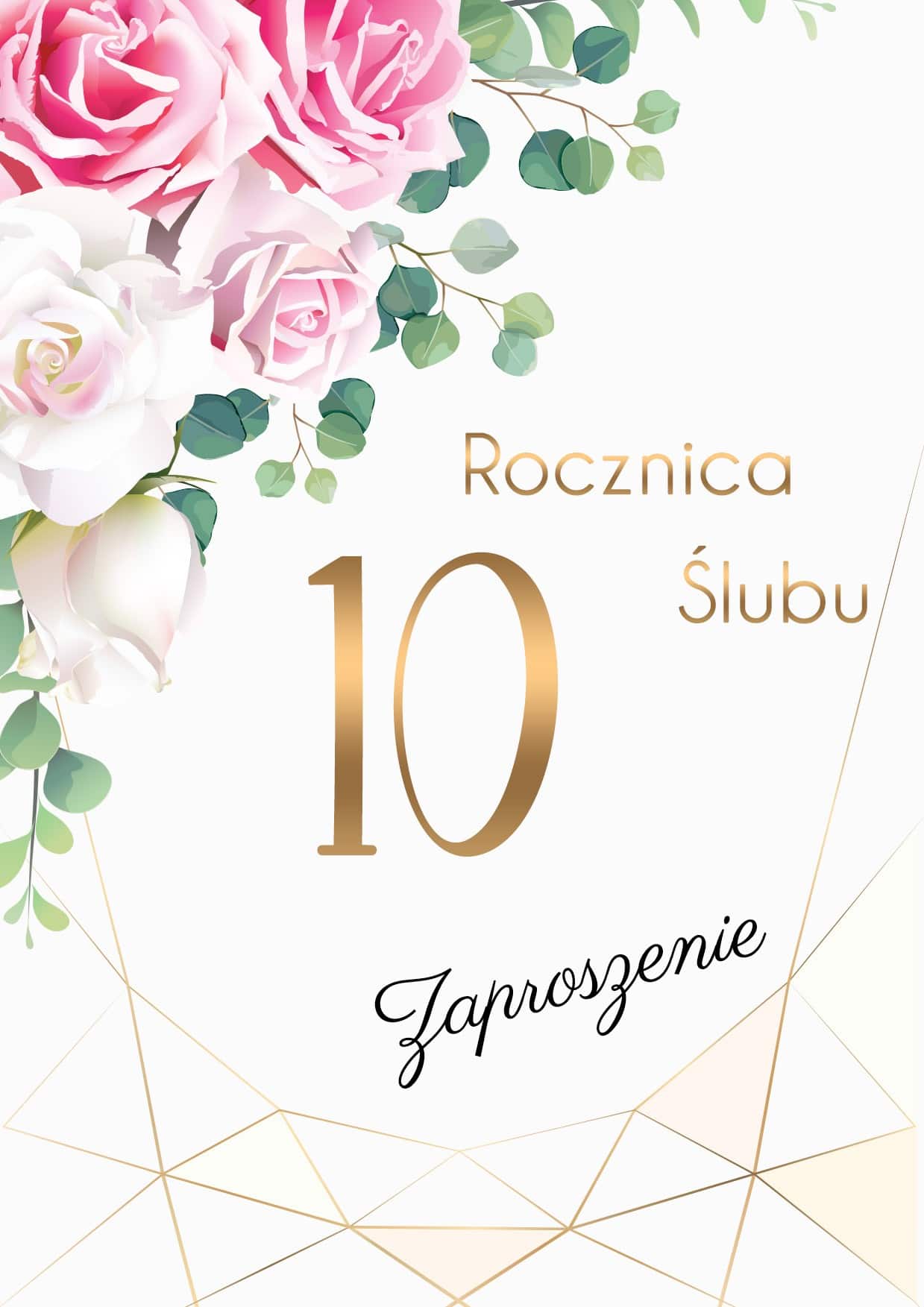 Zaproszenie na rocznicę ślubu Kwiatowe Szaleństwo