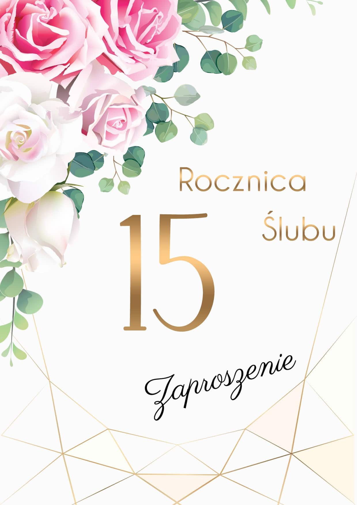 Zaproszenie na rocznicę ślubu Kwiatowe Szaleństwo