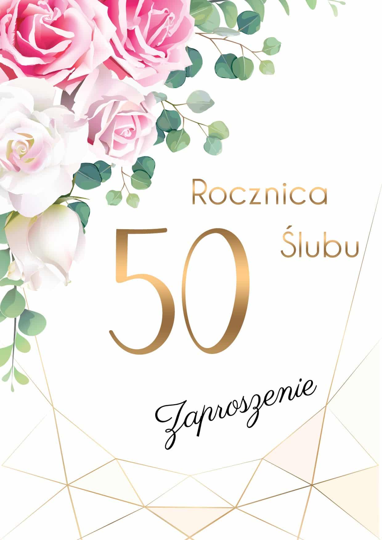 Zaproszenie na rocznicę ślubu Kwiatowe Szaleństwo