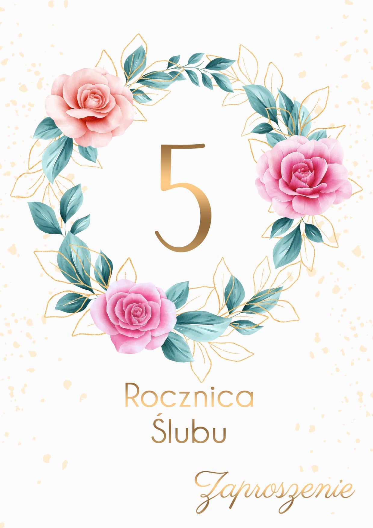 Zaproszenie na rocznicę ślubu Rose Olimpia