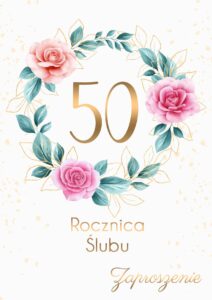 Zaproszenie na rocznicę ślubu Rose Olimpia
