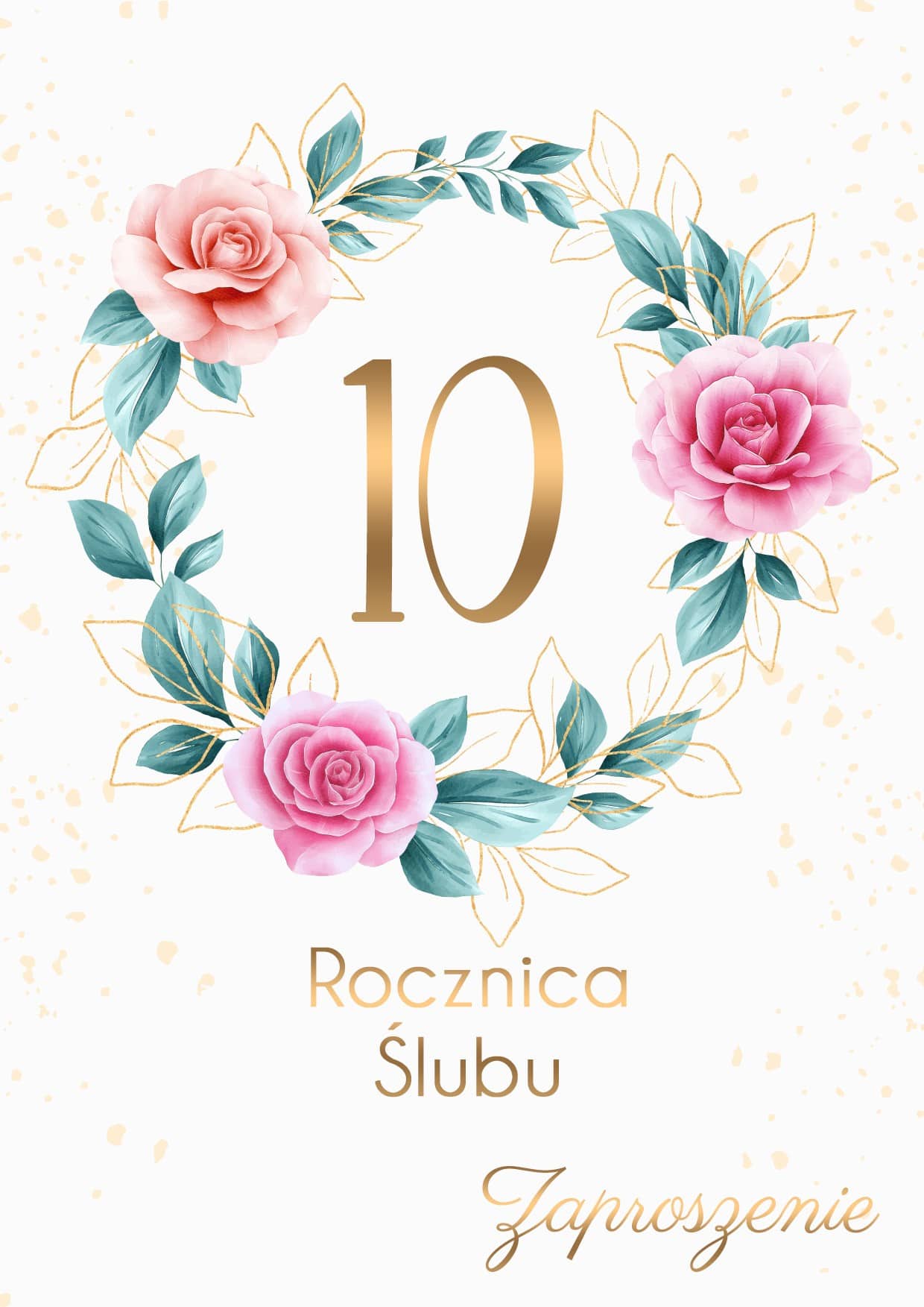 Zaproszenie na rocznicę ślubu Rose Olimpia